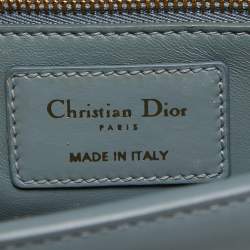 Pre Owned Dior Pale Blue Leather 30 Montaigne Shoulder Bag