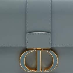 Pre Owned Dior Pale Blue Leather 30 Montaigne Shoulder Bag