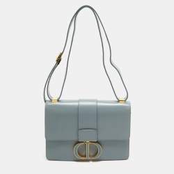Pre Owned Dior Pale Blue Leather 30 Montaigne Shoulder Bag
