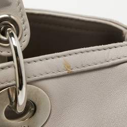 Pre Owned Dior Grey Cannage Leather Granville Polochon Satchel