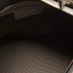 Pre Owned Dior Grey Cannage Leather Granville Polochon Satchel