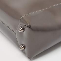 Pre Owned Dior Metallic Dark Grey Leather Malice Tote