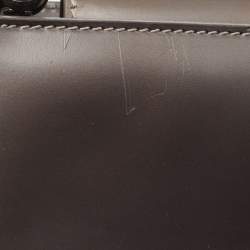 Pre Owned Dior Metallic Dark Grey Leather Malice Tote