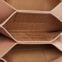 مملوكة مسبقًا Dior Beige Cannage Patent Leather Lady Dior 5 Gusset Card Holder