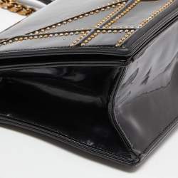 Dior Black Patent Leather Medium Diorama Shoulder Bag