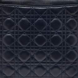 Pre Owned Dior Blue Cannage Leather Vintage Lady Dior Hobo