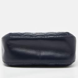 Pre Owned Dior Blue Cannage Leather Vintage Lady Dior Hobo