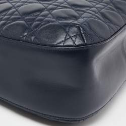 Pre Owned Dior Blue Cannage Leather Vintage Lady Dior Hobo