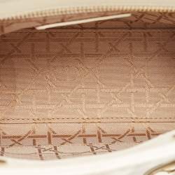 Dior Off White Cannage Leather Small Lady Dior My ABCDior Tote