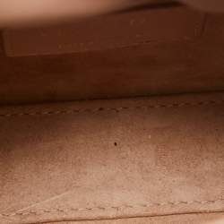 Pre Owned Dior Beige Cannage Leather Micro Lady Dior Tote
