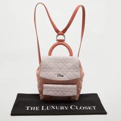 Dior Tri Color Cannage Quilted Leather Small Stardust Backpack