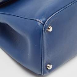 Pre Owned Dior Blue/Green Leather Small Be Dior Flap Top Handle Bag