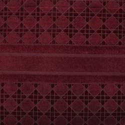 Pre Owned Dior Burgundy Cannage Embroidered Canvas Large Book Tote