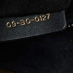 Dior Black Leather Medium Studded Supple Lady Dior Tote