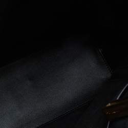 Pre Owned Dior Black Leather Medium Studded Supple Lady Dior Tote