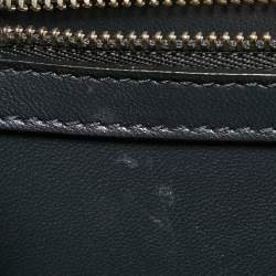 Pre Owned Dior Silver Microcannage Patent Leather Medium Diorama Flap Shoulder Bag