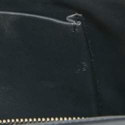 Pre Owned Dior Silver Microcannage Patent Leather Medium Diorama Flap Shoulder Bag