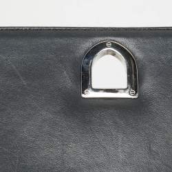 Pre Owned Dior Silver Microcannage Patent Leather Medium Diorama Flap Shoulder Bag