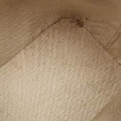 Pre Owned Dior Burgundy Oblique Canvas and Leather Drawstring Chain Bucket Bag