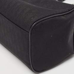 Pre Owned Dior Black Diorissimo Canvas and Leather Charming Satchel
