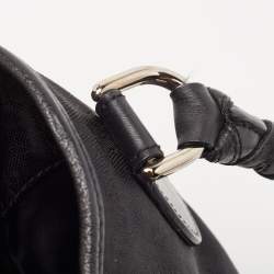 Pre Owned Dior Black Diorissimo Canvas and Leather Charming Satchel