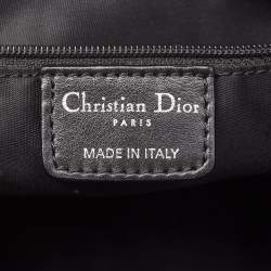 Pre Owned Dior Black Diorissimo Canvas and Leather Charming Satchel