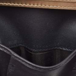 مملوكة مسبقًا Dior Gold Micro Cannage Patent Leather Mini Lady Dior Card Case