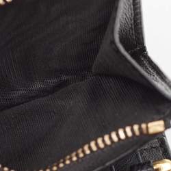 Pre Owned Dior Black Leather Saddle Card Holder