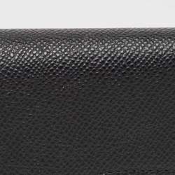 Pre Owned Dior Black Leather Saddle Card Holder