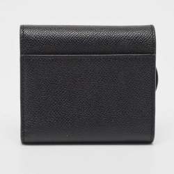 Pre Owned Dior Black Leather Saddle Card Holder