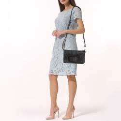 Dior Green/Black Studded Leather Medium Dio(r)evolution J'Adior Chain Bag