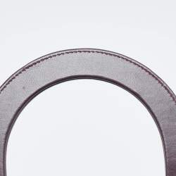 Pre Owned Dior Burgundy Cannage Leather Medium Lady Dior Tote