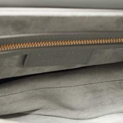 Dior Grey Ultra Matte Leather Saddle Shoulder Bag
