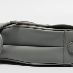 Dior Grey Ultra Matte Leather Saddle Shoulder Bag