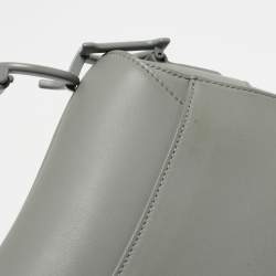 Dior Grey Ultra Matte Leather Saddle Shoulder Bag