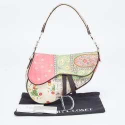 Dior Multicolour Satin Paisley Saddle Bag 