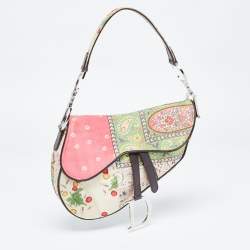 Dior Multicolour Satin Paisley Saddle Bag 