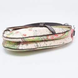 Dior Multicolour Satin Paisley Saddle Bag 