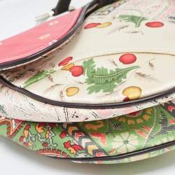 Dior Multicolour Satin Paisley Saddle Bag 