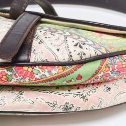 Dior Multicolour Satin Paisley Saddle Bag 