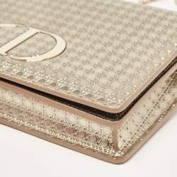 Pre Owned Dior Gold Micro Cannage Patent Leather 2in1 30 Montaigne Pouch Chain Bag