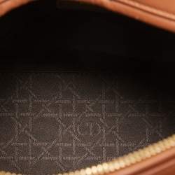 Pre Owned Dior Brown Cannage Leather Medium Lady Dior Tote