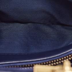 Pre Owned Dior Indigo Blue Cannage Leather Daddi Chain Pouch