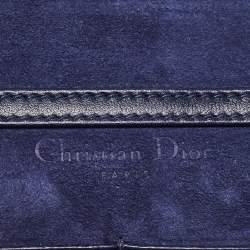Pre Owned Dior Indigo Blue Cannage Leather Daddi Chain Pouch