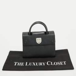 Pre Owned Dior Black Leather Mini Diorever Tote