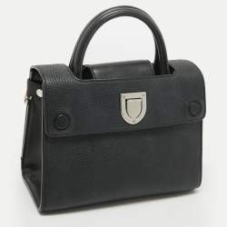 Pre Owned Dior Black Leather Mini Diorever Tote