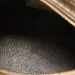 Pre Owned Dior Ombre Gold Micro Cannage Patent Leather Medium Lady Dior Tote