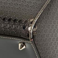 Pre Owned Dior Ombre Gold Micro Cannage Patent Leather Medium Lady Dior Tote