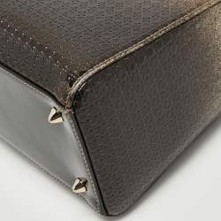 Pre Owned Dior Ombre Gold Micro Cannage Patent Leather Medium Lady Dior Tote