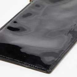 Pre Owned Dior Black Patent Leather Zip Pouch